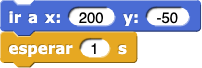 ir a x:(200) y:(-50); esperar (1) segs