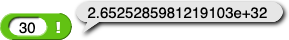 (30) ! reporting 2.6525285981219103e+32