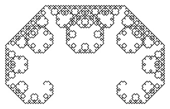 level 12 Lévy C-Curve drawing