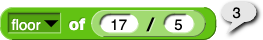 (floor) of (17/5), reporting 3