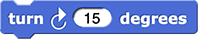 turn ↻ (15) degrees