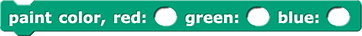 paint color, red: () green: () blue ()