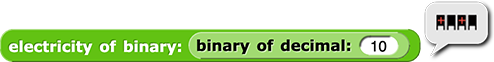 electric of binary (binary of decimal (10)) reporting four drawings of capacitors with charges: +, none, +, none