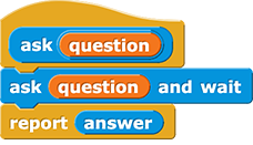 ask (question) {
	ask (question) and wait
	report (answer)
}