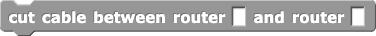 cut cable between router () and router ()