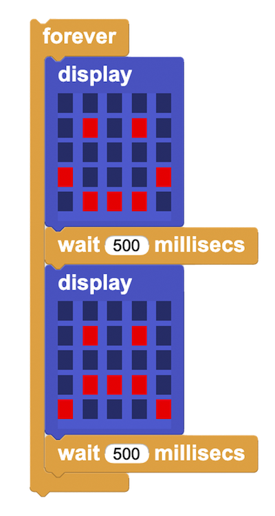 code to create smiley loop