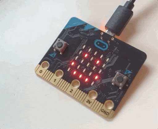 animation of two expressions on micro:bit